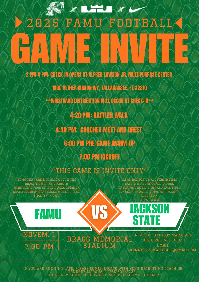 #AGTG🙏🏽I’ll Be In Tallahassee This Saturday Thanks For The Invite!🐍 
<a href="/FAMUFBRecruit/">FAMU FB Recruiting</a> 
<a href="/CWilliams8076/">Cedric Williams</a> 
<a href="/PrepRedzoneFL/">Prep Redzone Florida</a> 
<a href="/H2_Recruiting/">Hasani (H2) | Football Recruiting</a> 
<a href="/TheRundown102/">The Rundown</a> 
<a href="/polk_way/">PolkWay</a> 
<a href="/RealNews102/">Drew Johnson</a> 
<a href="/TopPreps/">TOP PREPS - SEARCH SPORTS NEWS & INTERVIEWS</a> 
<a href="/SidelinePreps/">Sideline Preps</a> 
<a href="/NP_Florida/">Chad Jamison</a> 
<a href="/NickWilsonUSAT/">Nick Wilson</a> 
<a href="/thunderball_95/">Lake Region Football</a> 
<a href="/CoachToney863/">Tevin Toney | Coach T</a> 
<a href="/King17Jermain/">Jermain King</a>