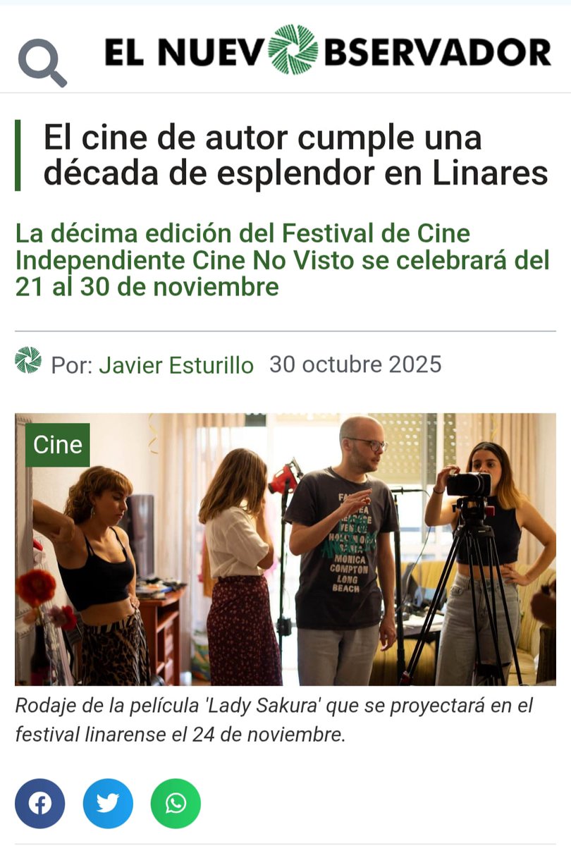 Volvemos al festival de cine independiente de Linares con "Lady Sakura". 
El Lunes 24 de Noviembre!!!