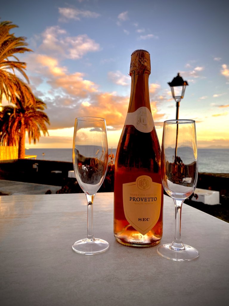 silverbackmpr's tweet image. Enjoying a bottle of Cava on our bungalow veranda, you can see Fuerteventura in the distance