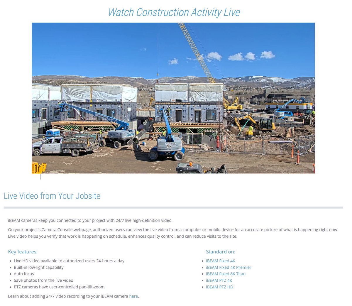 Live-streaming video is an integral feature of #constructioncameras, and iBEAM cameras keep you connected to your project with 24/7 live high-definition video when you need it most: buff.ly/elp7qsb