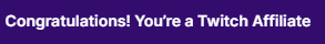 Stablamm's tweet photo. Let's Go! I'm officially a @Twitch Affiliate! https://t.co/Ms0MNKBkHO