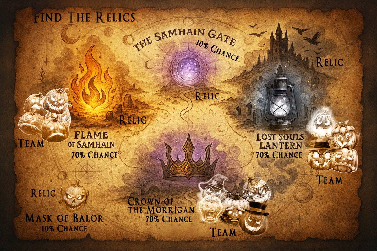 🌕🎃 The Samhain Quest begins tomorrow!

Three Pumpkin tribes will rise!
Five relics await!
Your destiny is calling!

Prepare your wallets, prepare your pumpkins, prepare your soul🎃

The Event starts tomorrow 🔥🕯️👑

#MMHe3 #WAX #Web3Gaming #Samhain #HalloweenEvent