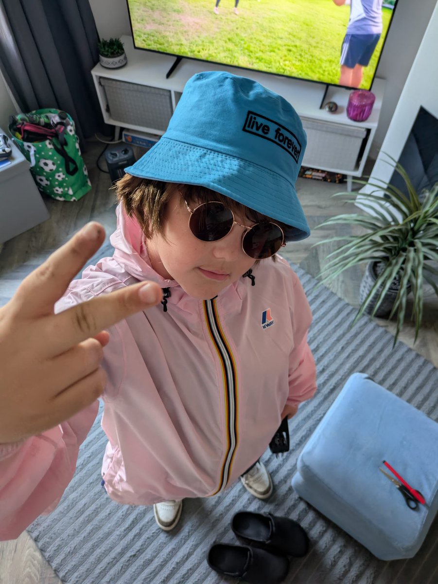 The youngest channeling his inner <a href="/liamgallagher/">Liam Gallagher</a> for Halloween and the school disco.