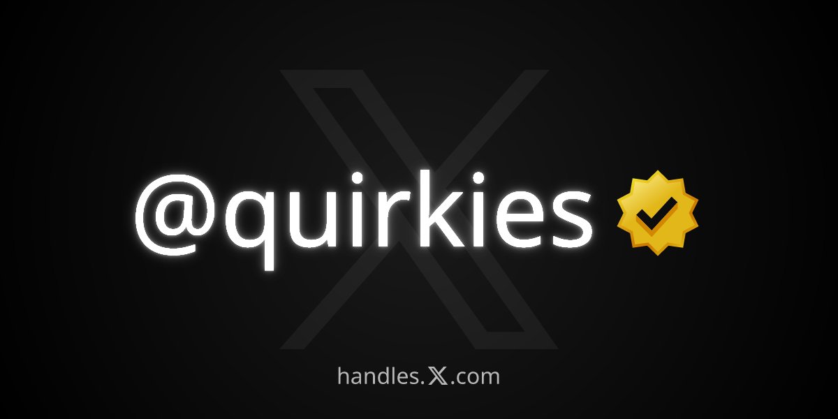 quirkies's tweet image. After years of @quirkies being held hostage for 2-5 ETH ransom... 

We finally got @quirkies from the X Handle Marketplace!