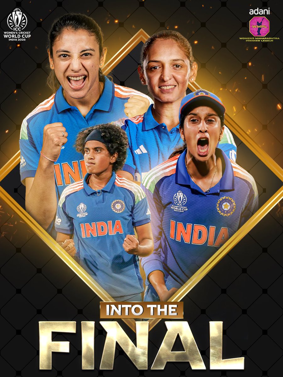 One Step Closer! 💪

INDW won the Semis by 5 wkts (vs AUSW)

#ThisIsMahaCricket
#AdaniMaharashtraPremierLeague #AdaniWomensMaharashtraPremierLeague #MPL #WMPL #MPL2025 #WMPL2025 #womensworldcup #worldcupanthem #teamindia #bcci #icc #harmanpreetkaur #indvsaus #jemimahrodrigues