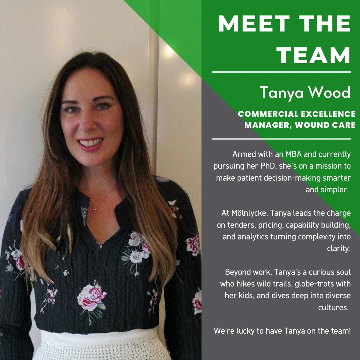 #TeamSpotlight #MeetTheTeam  #Molnlycke #BehindTheScenes #CommercialExcellence #WomenInLeadership #Marketing #Tenders #Healthcare