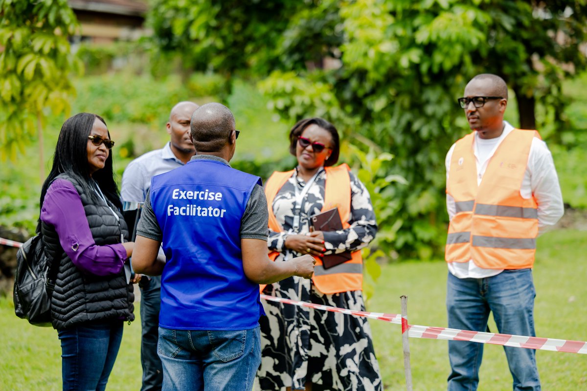 RBCRwanda's tweet photo. From 27–31 October 2025, RBC and partners are conducting a Field Simulation Exercise on Ebola Virus Disease (EVD) outbreak response.

The exercise aims to assess and strengthen Rwanda’s capacity to prepare for, detect, and respond to EVD and other infectious disease outbreaks.

It focuses on enhancing coordination and response mechanisms at Points of Entry (PoEs) and across health facilities, ensuring healthcare providers are well-equipped with the knowledge, tools, and systems needed for rapid and effective action.