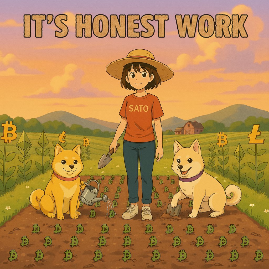 #Sato, #Kabosu, and #Neiro are back on the farm — sowing the seeds of meme history 🌱💎

$SATO isn’t just another token. It’s a tribute to Atsuko Sato, the woman who gave the world Kabosu and the kindness that sparked a global movement.

100% community. 0% VC.
Honest work.