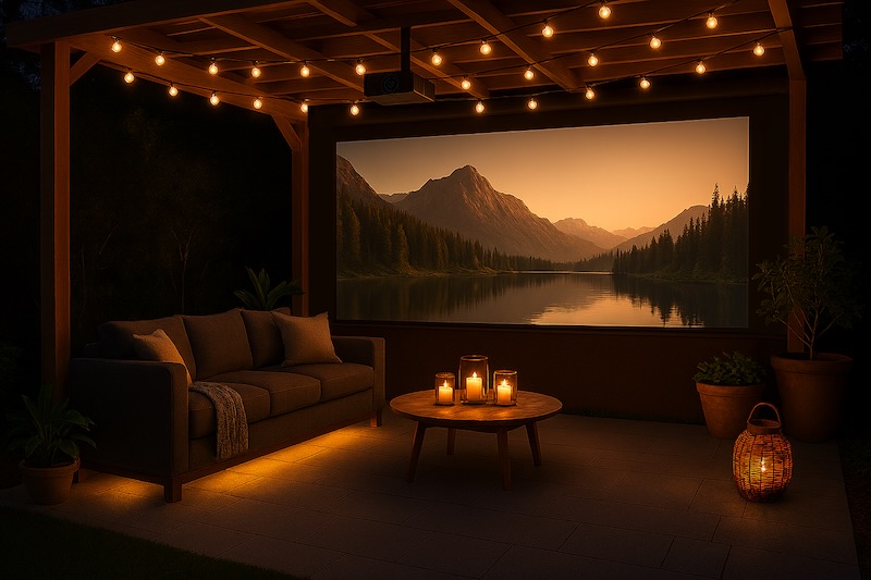 ProjectorCentrl's tweet image. SI&apos;s KAOS outdoor projector screen system is available with a high-performance fabric integrated directly into tracks, promising robust performance with minimal wind movement and picture distortion projectorcentral.com/Shade-Innovati…
