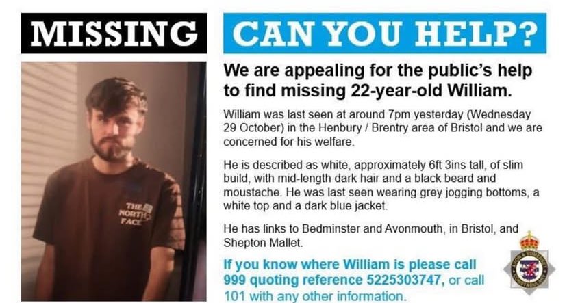 A member of the doctor who community has gone missing in Bristol. Repost, Save the photo and share yourself. 
Call 999 with reference: 5225303747 if you have any information.