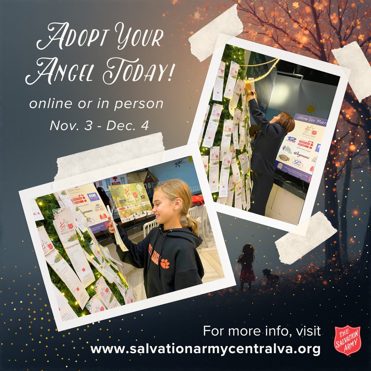 ✨It’s launch day! Adopt your Angel in person or online now through Dec. 4. ➡️ SalvationArmyCentralVA.org 🎁 #GiveWithJoy #AngelTree #salvationarmy

<a href="/12OnYourSide/">12 On Your Side WWBT Richmond</a> <a href="/8NEWS/">8News WRIC Richmond</a> <a href="/RTDNEWS/">Richmond Times-Dispatch</a> <a href="/FoxRichmond/">FOX Richmond</a> <a href="/CBS6/">WTVR CBS 6 Richmond</a> <a href="/RFMtoday/">Richmond Family Magazine | RFM</a>