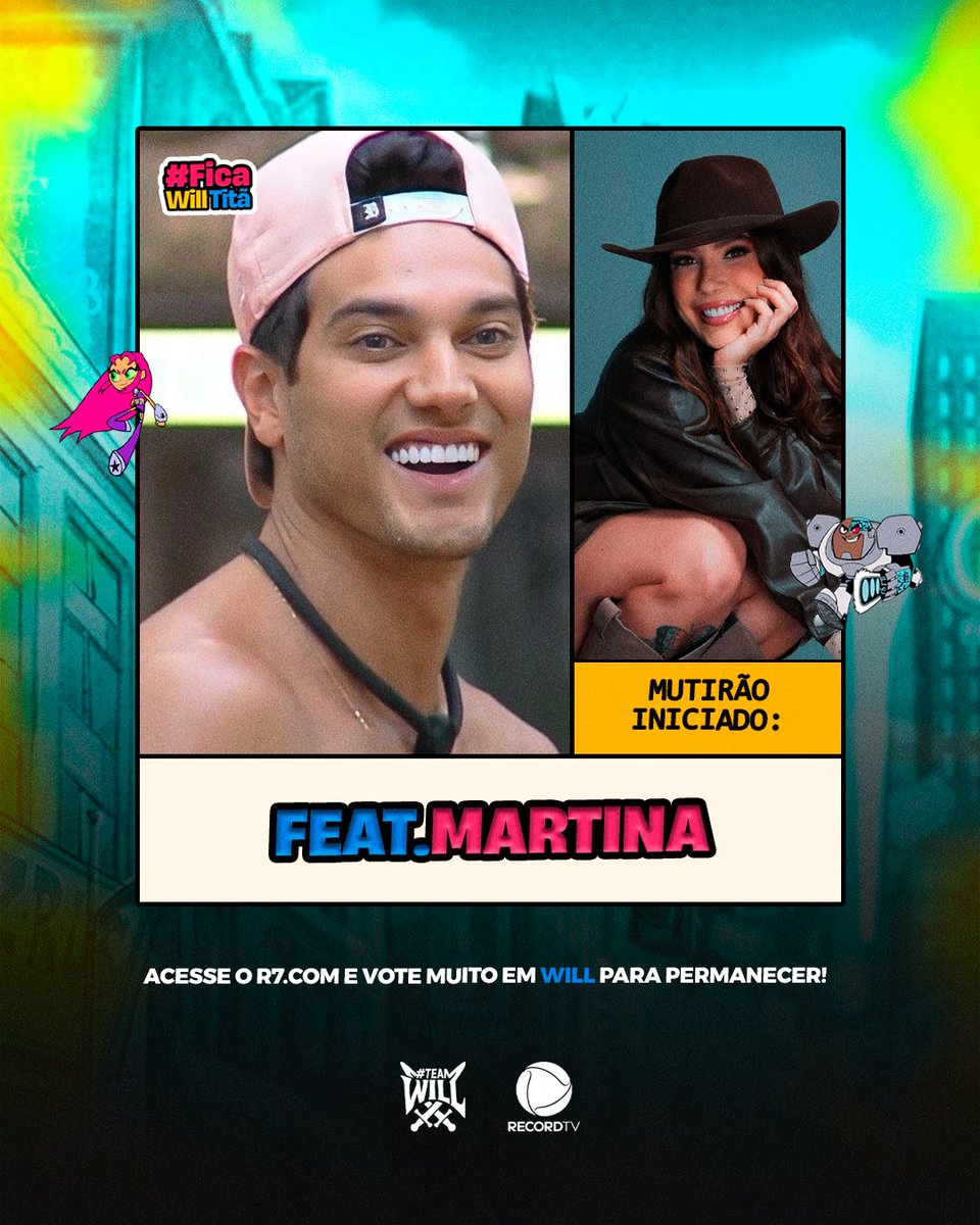 willguimaraes's tweet image. ⚔️ MUTIRÃO FEAT. @sanzimartina INICIADO⚔️

🗳️ A cada 10 votos no Will, comente um emoji aqui.

✅ O voto é para FICAR. Vote no WILL!

⏰ ENCERRA ÁS 21h

🔗:record.r7.com/a-fazenda/a-fa…

#FicaWill #AFazenda17