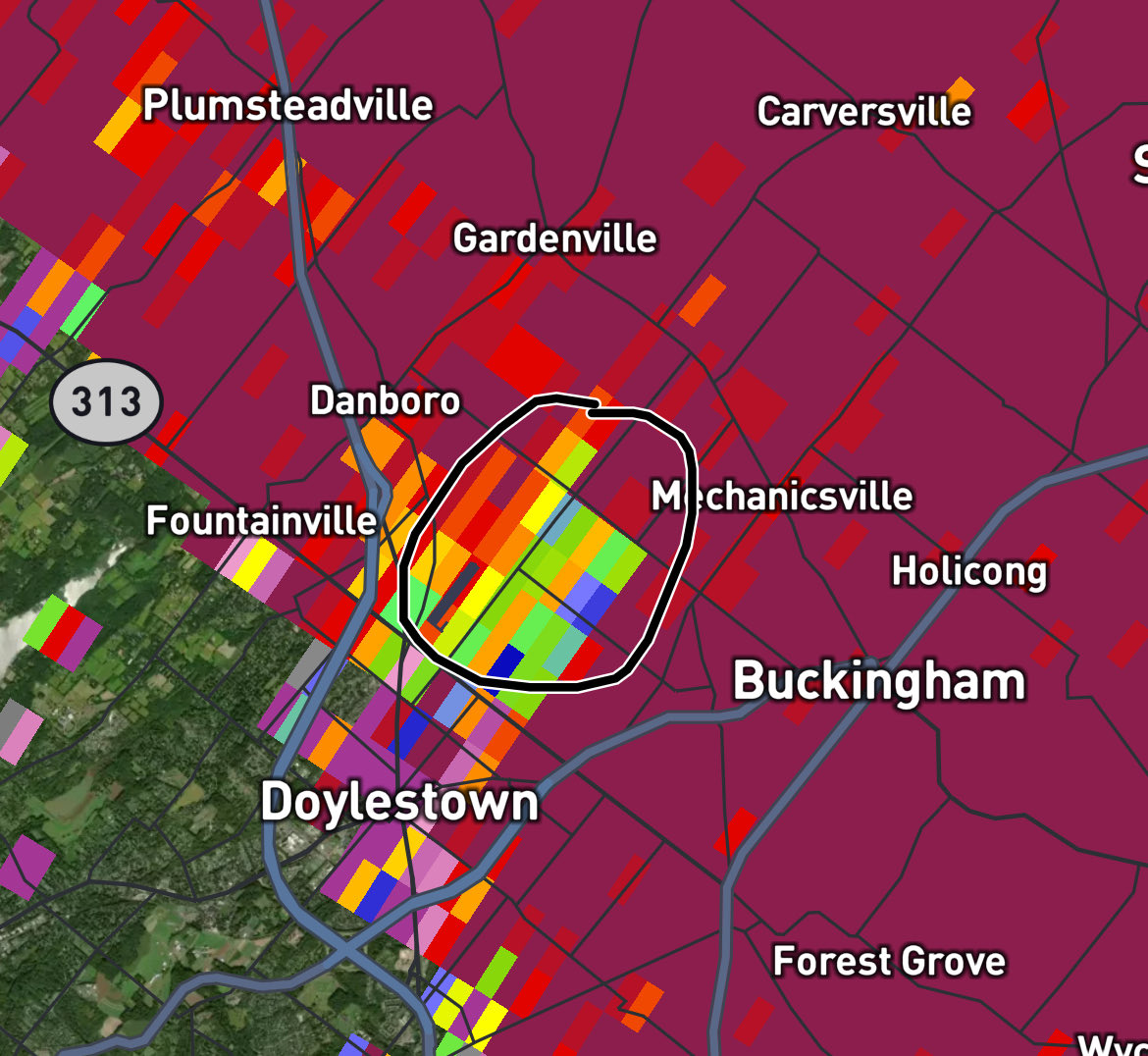 WeatherWatcherX's tweet photo. Possible unwarned tornado near Doylestown, PA!

Watch out!

#tornado #weather #wxtwitter #PAwx https://t.co/ik19v1G5q6