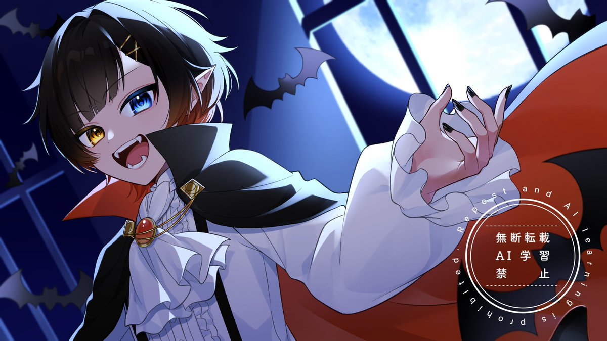 Luaa_0601's tweet image. 🦇🎃𝑯𝒂𝒑𝒑𝒚 𝑯𝒂𝒍𝒍𝒐𝒘𝒆𝒆𝒏❗️🎃🦇
浮気ばっかりしてると…
後ろからガブッと食べてやるんだからね!🐺
今年は吸血鬼衣装でお写真撮ってもらいました🙌✨
#おはようVtuber 
#VTuberおともだち募集
#10月のVTuberフォロー祭り