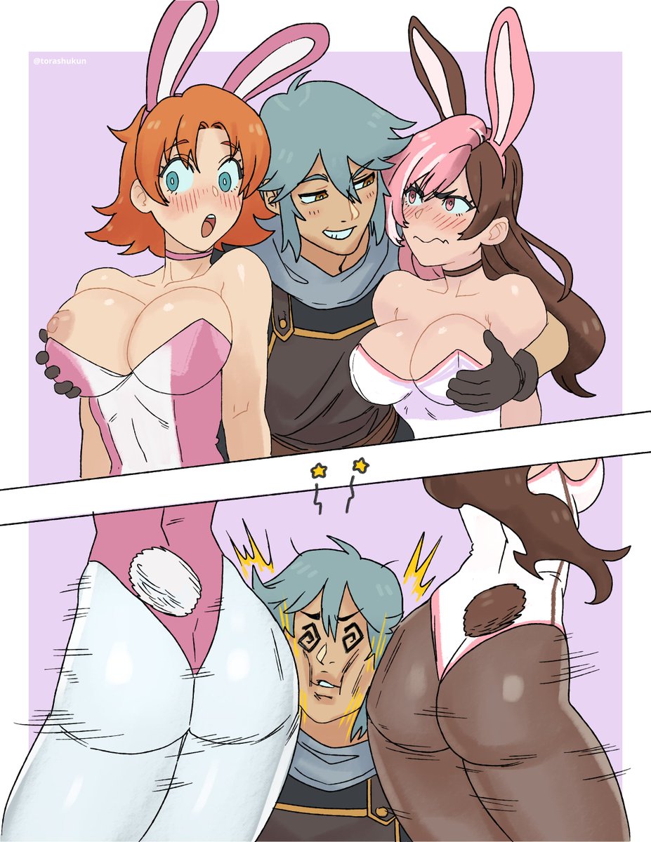 Nora, Rukaz (OC) and Neo [Rwby] commission.