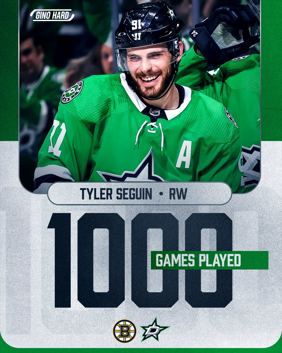 Congrats to Tyler Seguin on playing 1,000 games in the NHL! 👏🤠  #TexasHockey, image size:960x1200