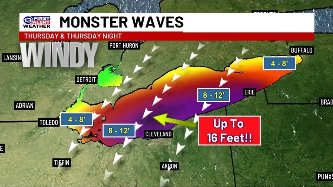 I'm not even sure high school kids even use Twitter anymore, but if any of my Great Lakes class is on here, check this out &amp; follow the links to the Lake Erie Webcam I sent you!