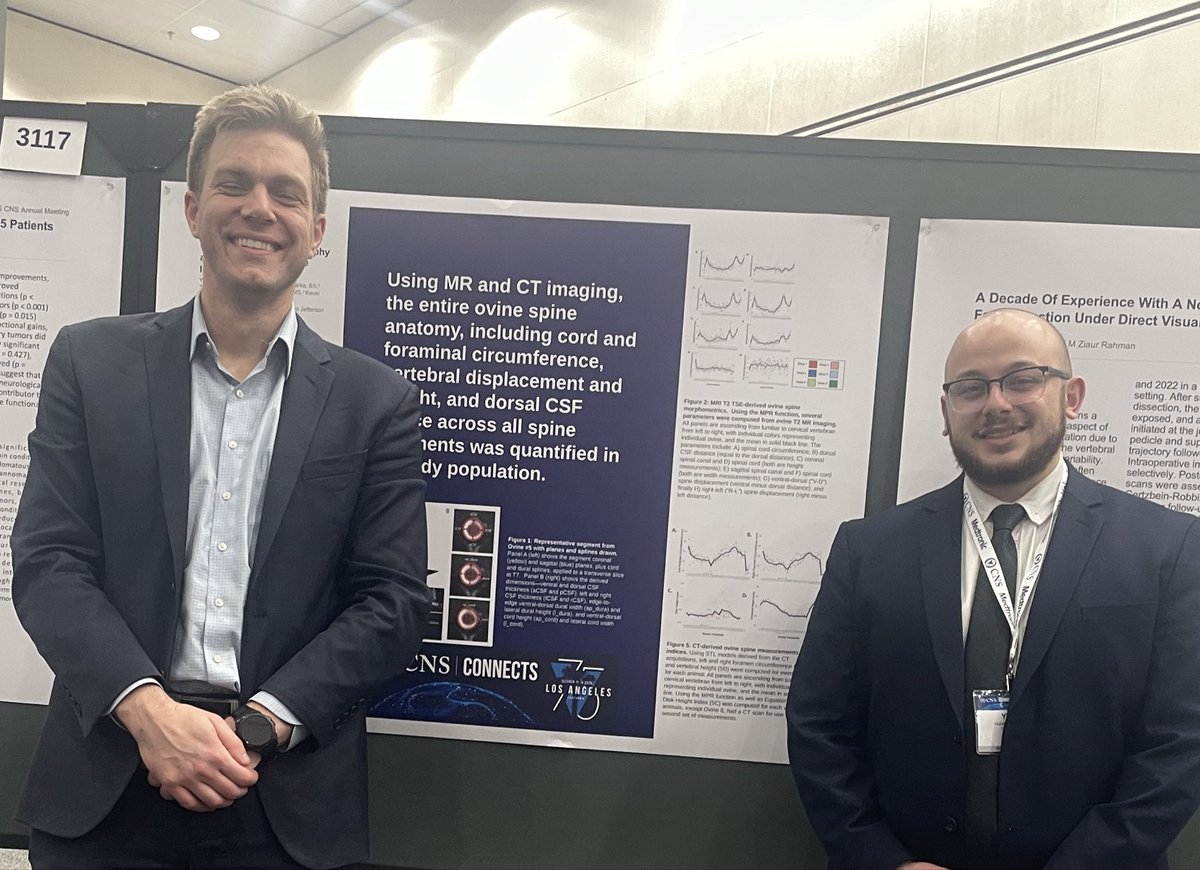 #CNS reflections- best meeting in the country for appealing to all. I love seeing attendings, residents, and students from #neurosurgery all spend time together. 

Especially proud of Matt and Yazan for presenting their research posters. Look for Yazan in the match this year!