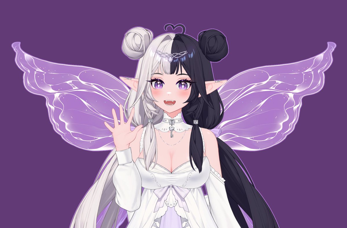 Thank you <a href="/MeezieLive2d/">Meezie 💫 Customizable Vtuber WIPs</a> and <a href="/Akizone/">Akizone</a>  for the majestic #PrismCustomizableVtuber 
I can finally be the annoying pest of a fairy I was always meant to be~🌟

Have a good foundation finally! Cant wait to make her sparkle even more!
