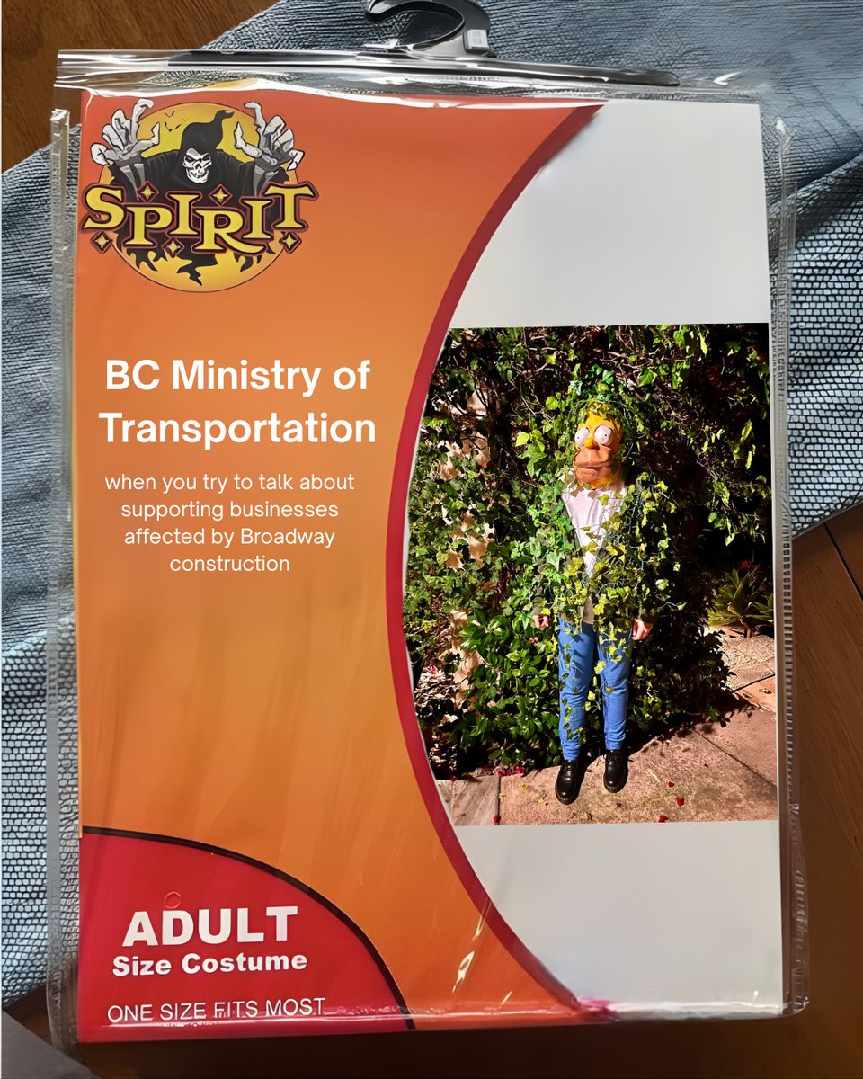 Looking for a last minute Halloween costume? We have something that might work! <a href="/mikefarnworthbc/">Mike Farnworth</a> <a href="/christineeboyle/">Christine Boyle</a> <a href="/BrendaBaileyBC/">Brenda Bailey</a> <a href="/sarahkirby_yung/">Sarah Kirby-Yung 楊瑞蘭</a> <a href="/MikeKlassen/">Mike Klassen 麥嘉信 🇨🇦</a> <a href="/broadwaysubway_/">The Broadway Subway Project</a> <a href="/Dave_Eby/">David Eby</a> <a href="/PeterMeiszner/">Peter Meiszner</a> <a href="/PtFry/">Pete Fry</a> <a href="/rebeccaleebligh/">Rebecca Bligh, City Councillor</a> <a href="/KenSimCity/">Mayor Ken Sim</a> <a href="/seanorr/">SEAN ORR</a> <a href="/gavindew/">Gavin Dew</a>