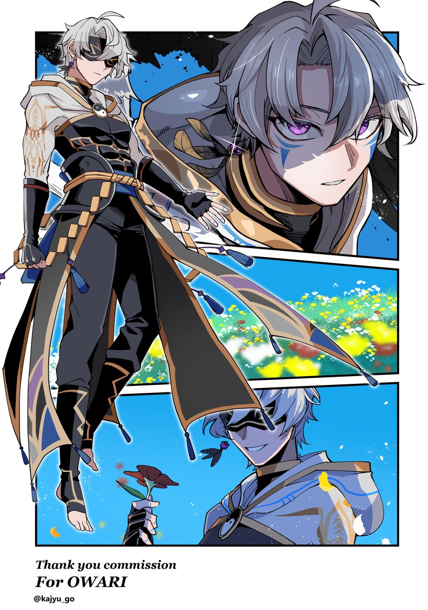 kajyu_go's tweet photo. I had the pleasure of illustrating Owari, a mysterious and gentle young man who has lived through a long span of time.
#Owart #vgencomm https://t.co/RKqaHcQNVQ