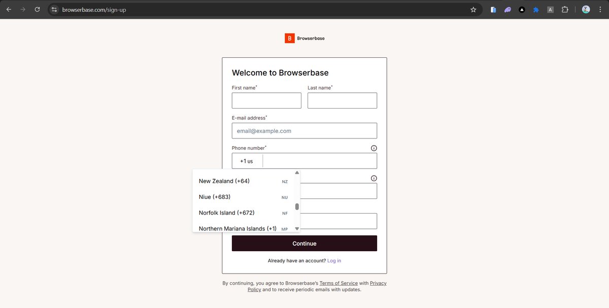 Attempted signing up on BrowserBase to learn about researching AI agents, but unfortunately, Nigeria is not on their radar.

<a href="/browserbase/">Browserbase</a> Shey na bug?