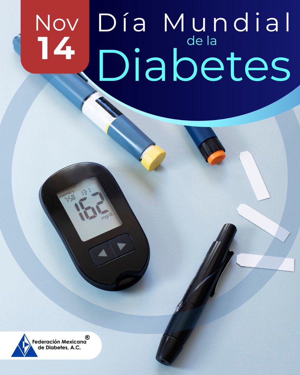 fmdiabetes's tweet photo. La diabetes nos afecta a todos.
En el Día Mundial de la Diabetes, reafirmamos nuestro compromiso con la prevención, la educación y el apoyo a quienes viven con esta condición.
Conoce nuestra oferta educativa gratuita y mantente informado: 🔗https://t.co/hMHImLZRyT https://t.co/5Km1uw7zax