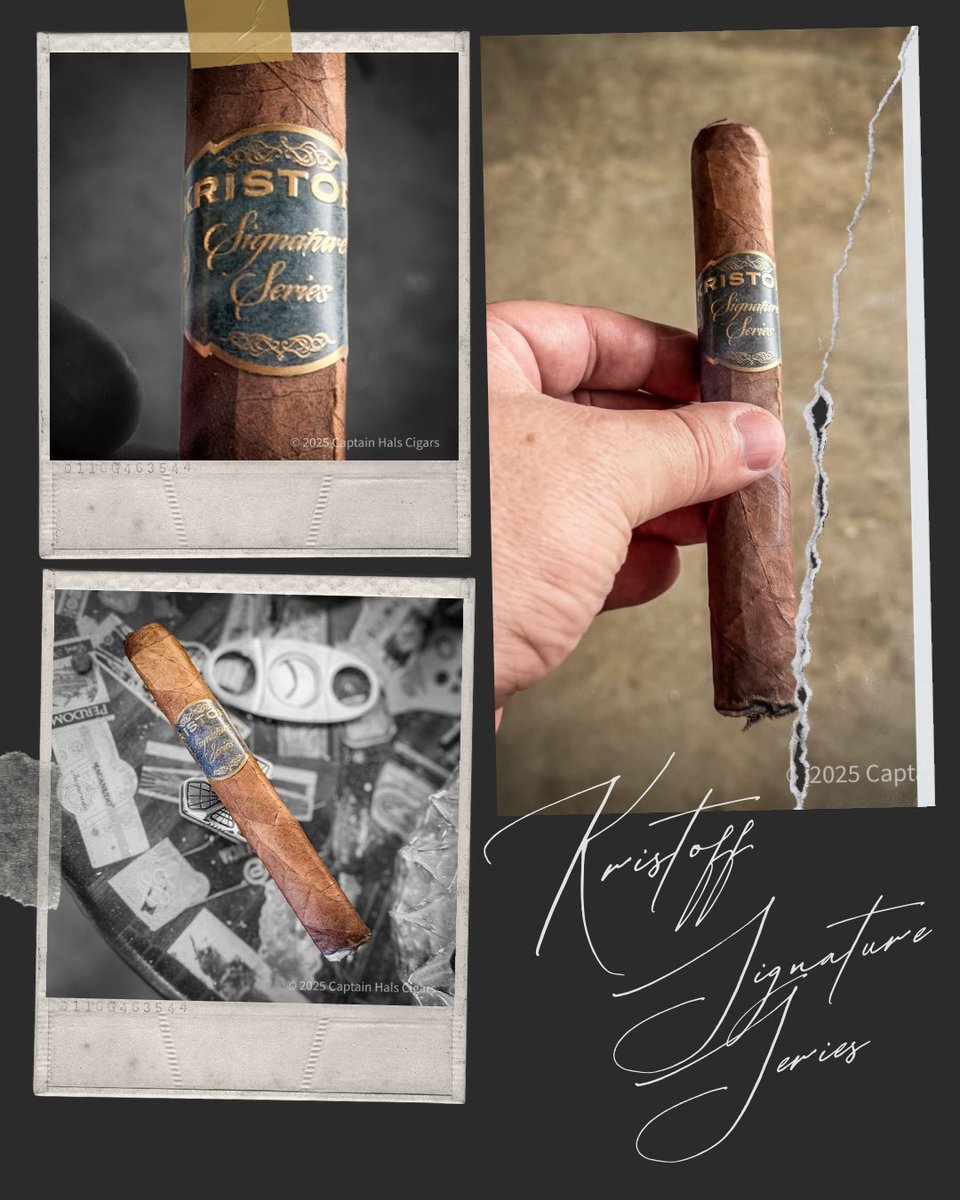 CaptainHal47's tweet image. Smoking the Kristoff GC Signature Series and it’s smoooooth. That Brazilian Maduro wrapper delivers rich notes of dark cocoa, molasses, and spice. A complex, full-bodied gem that&apos;s always in my rotation.
91-RATED by Cigar Aficionado!
#Kristoff #SignatureSeries #91Points #Maduro