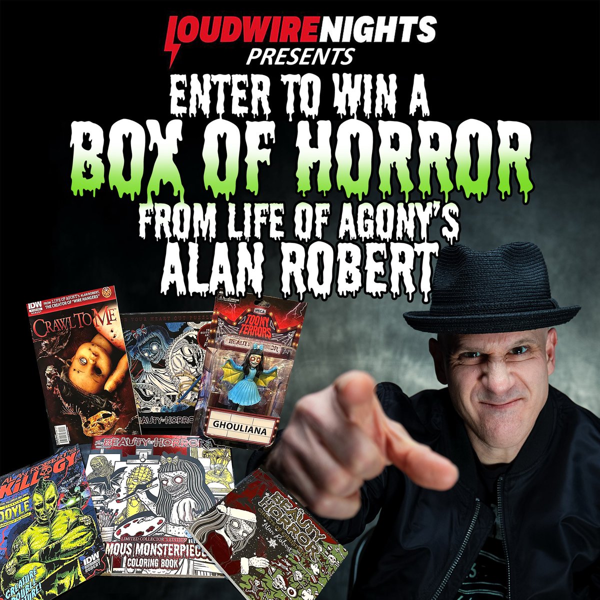 Halloween contest with <a href="/Loudwire/">Loudwire</a> to win a Box of Horror loudwire.com/life-of-agony-…