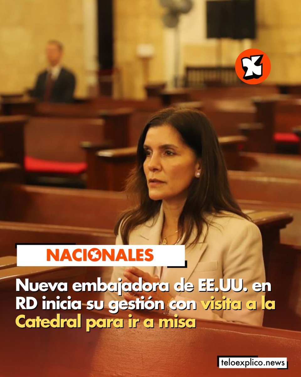 Teloexpliconews's tweet image. La nueva embajadora de los Estados Unidos en la República Dominicana, Leah Francis Campos, arribó al país este jueves y su primera parada fue la Catedral Primada de América.

𝗔𝗺𝗽𝗹í𝗮: teloexplico.news/noticias/nueva…

#TeLoExplico #embajadora #RD #estadosunidos #EEUU #leahcampos