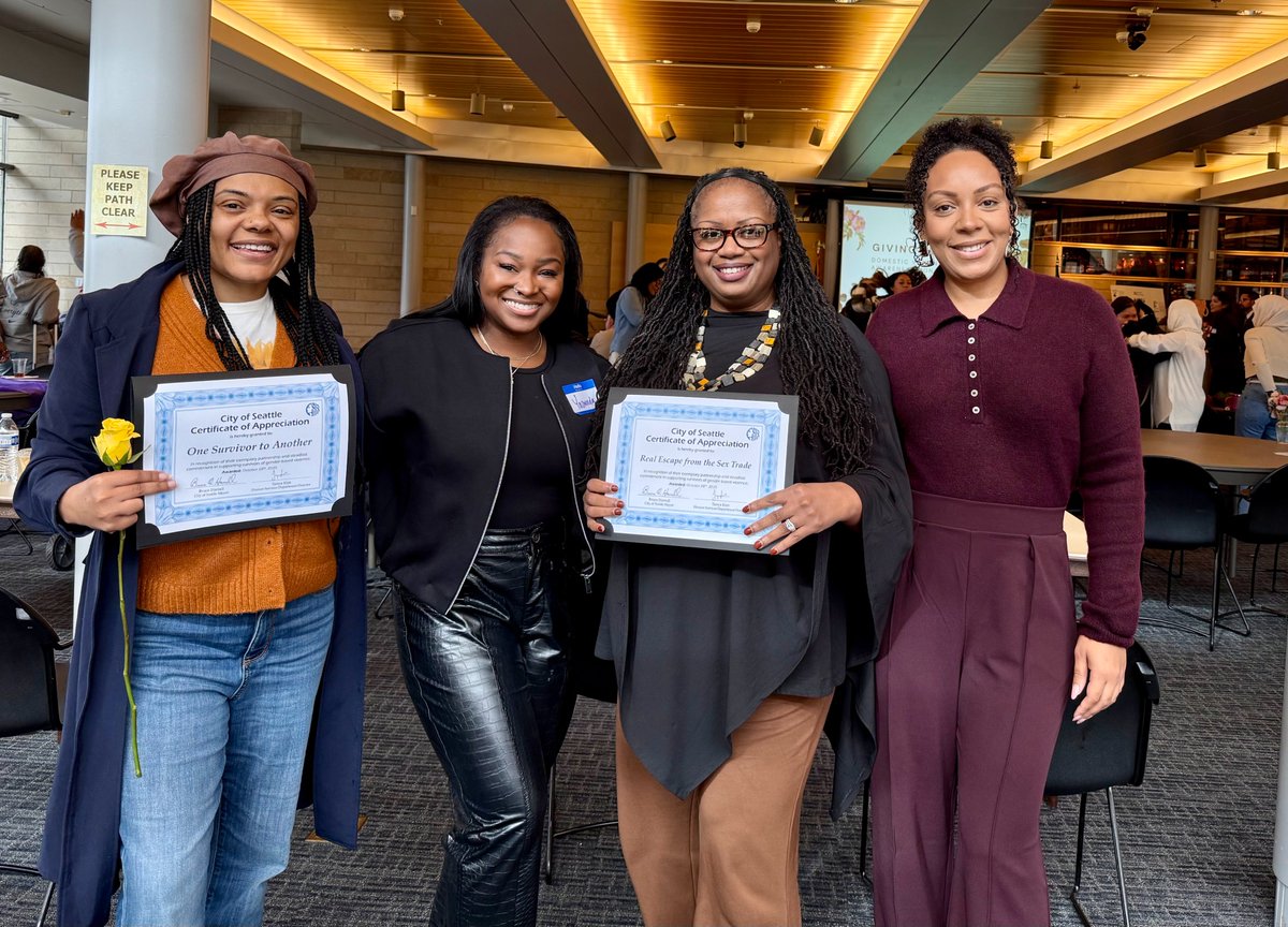 REST_Seattle's tweet image. Grateful to receive a @CityofSeattle Certificate of Appreciation during #DVAM at City Hall. Thank you @SeattleHSD (MODVSA) and @Seawomenscomm for recognizing our partnership supporting survivors and families. Proud to stand with our city partners and community allies!