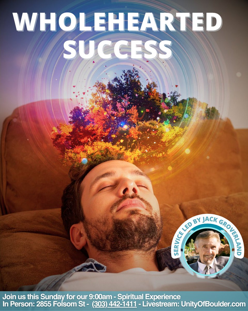 UnityBoulder's tweet image. The one fact that determines success or failure in every endeavor is "belief." But what about when positive thinking and affirmations fail? It is because your mental beliefs never fully reached your feeling level of consciousness.
#wholeheartedsuccess #belief #consciousness