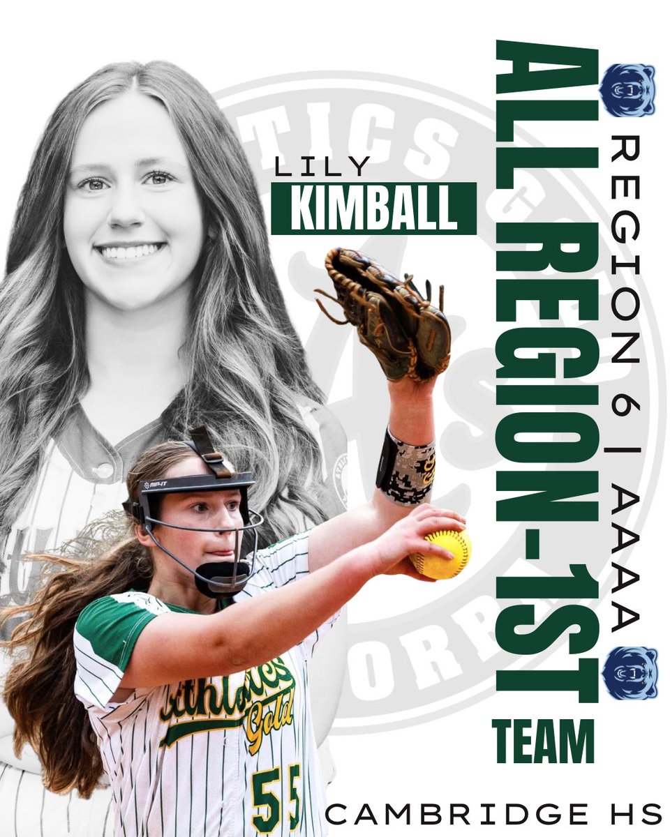 𝑪𝑶𝑵𝑮𝑹𝑨𝑻𝑺 to our girl, <a href="/LilyKimball2027/">Lily Kimball 2027</a>, on a very successful 2025 <a href="/OfficialGHSA/">GHSA</a> Region 6 AAAA Season with her Cambridge Lady Bears Softball team. Lily earned herself 𝑭𝑰𝑹𝑺𝑻 𝑻𝑬𝑨𝑴 𝑨𝑳𝑳-𝑹𝑬𝑮𝑰𝑶𝑵!!! 

#BuiltDifferent #PressureIsAPrivilege #ChooseHard
