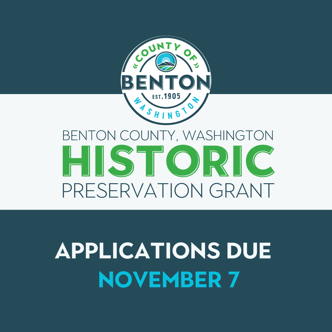 There's still time to apply! Benton County is now accepting applications for its 2026 Historic Preservation Grant Program through November 7, 2025.

View full details and access the 2026 application: tinyurl.com/2sfhyr73
#bentoncountywa