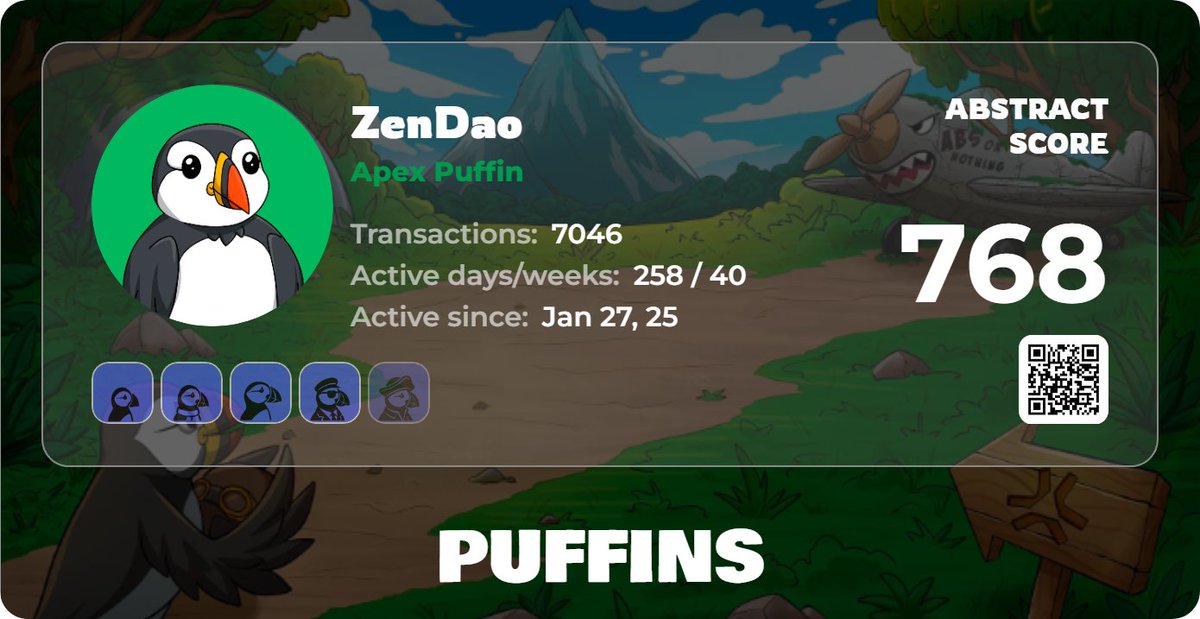 I just generated my Abstract Score Card, am I cooked? 

What's yours? powered by <a href="/ppuffins/">Puffins</a>