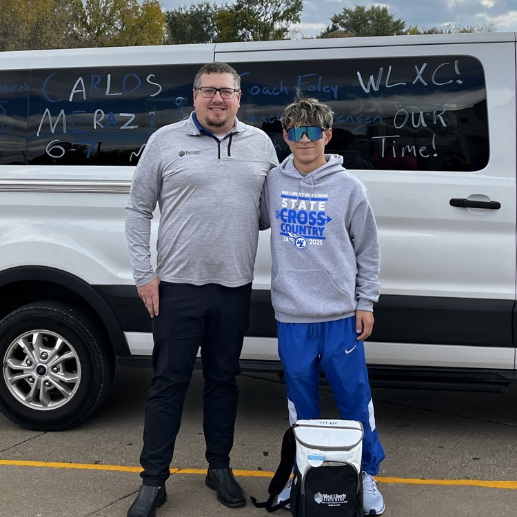 WestLibertyCSD's tweet image. We wish Carlos Meraz the best of luck at State Cross Country tomorrow! Thank you West Liberty State Bank for the cooler of goodies! #wlcomets #wlcometpride
