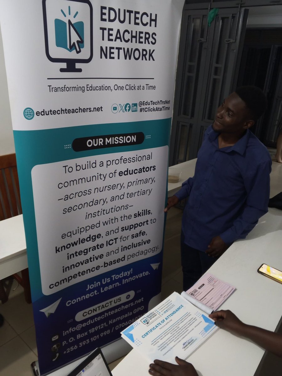 EduTechTrsNet's tweet image. All is set for tomorrow! The EduTech Teachers Network pull-up banner, training materials and certificates of attendance are ready ahead of our workshop tomorrow. See y&apos;all at Nile Spark Innovation Hub, Jinja College. Don&apos;t miss! Lets Transform Education, #1ClickAtaTime!