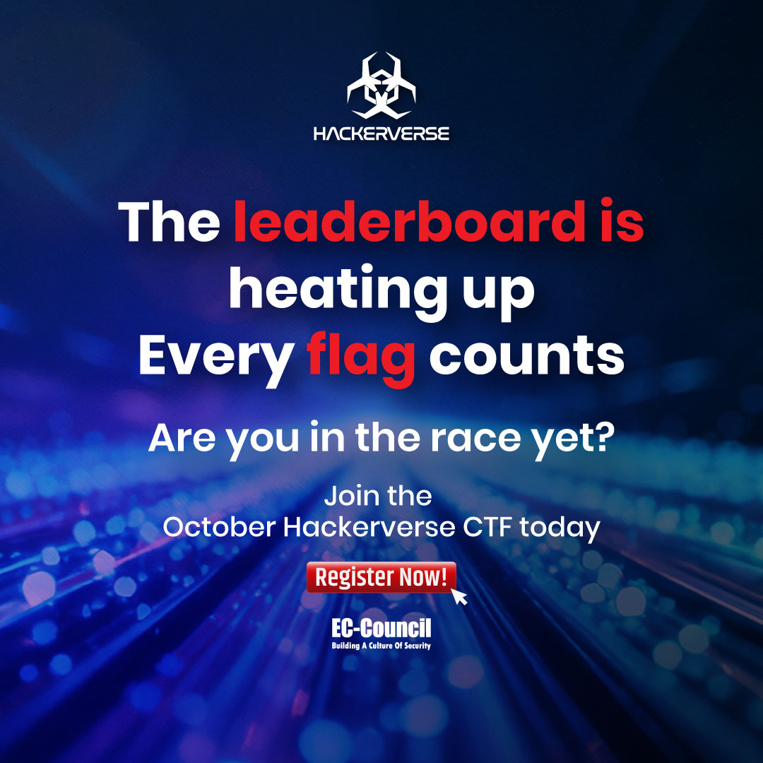 hackerverse_ecc's tweet image. This isn’t just a challenge—it’s the cyber battlefield where your skills are tested, limits are pushed, and true champions climb the leaderboard. ⚔️💻

🔗 Register now: buff.ly/4ijRWG6 

The Hackerverse CTF is live.

#eccouncil #hackerverse #hackerversectf