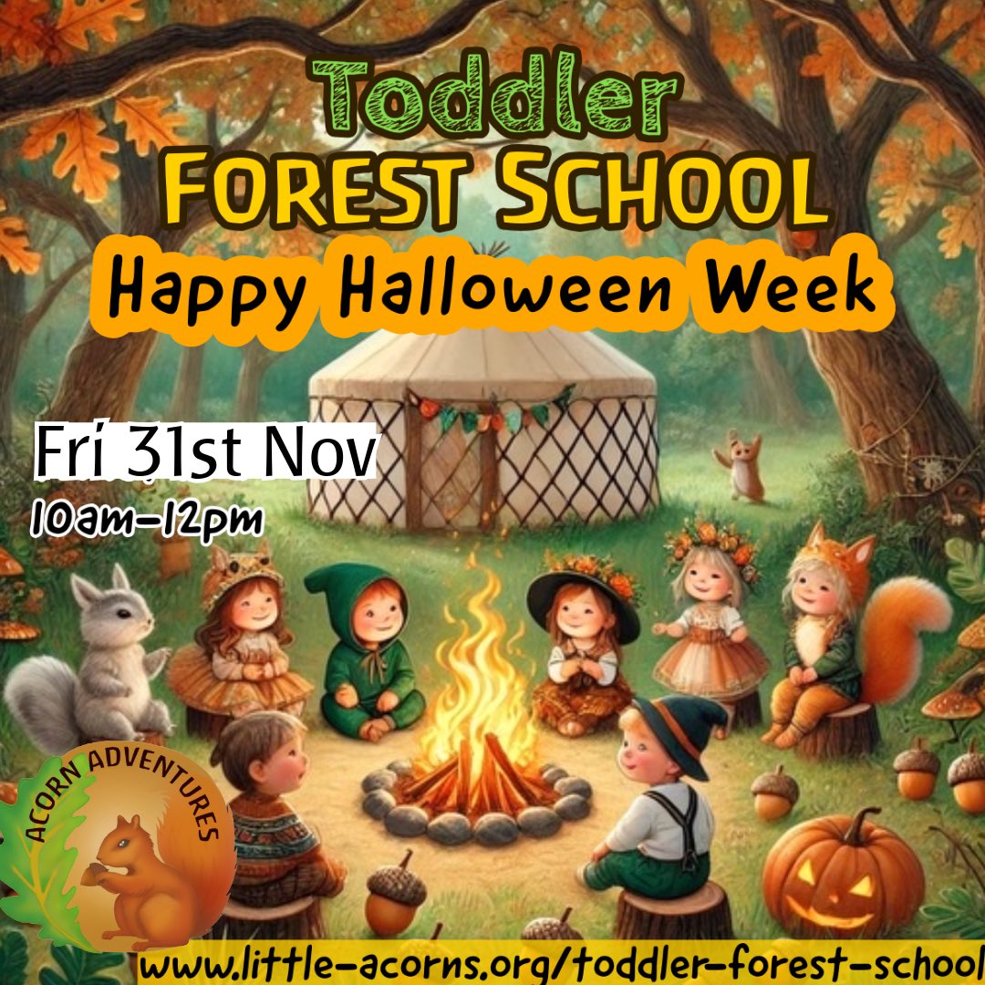 LittleAcornsCIC's tweet photo. 🎃👻🌳🍂🍁

#halloweentots #toddlerforestschool #acornadventures #auchincruive #naturekids #outdoorpedagogy #autumn https://t.co/9stpBQPiuE