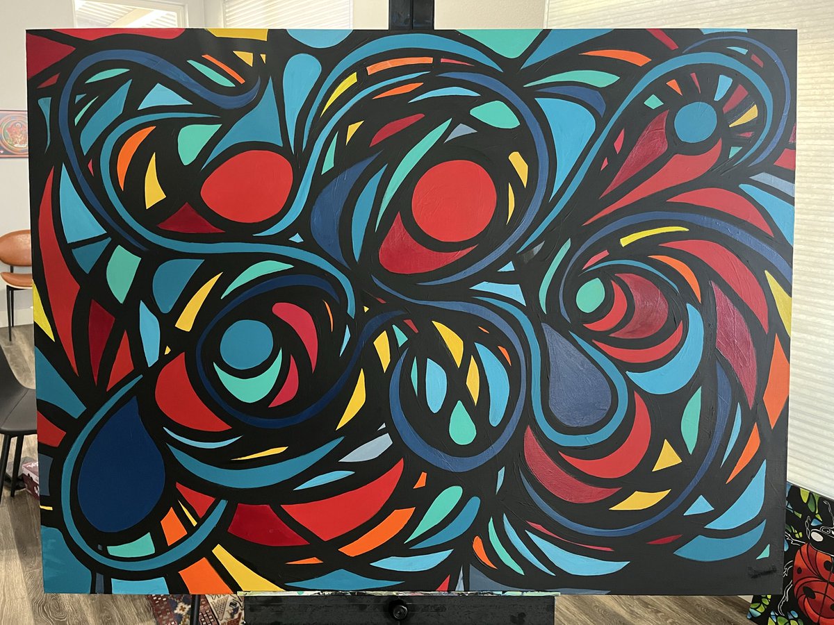 I just finished this pane up. #artist #painting #abstractart #colorful