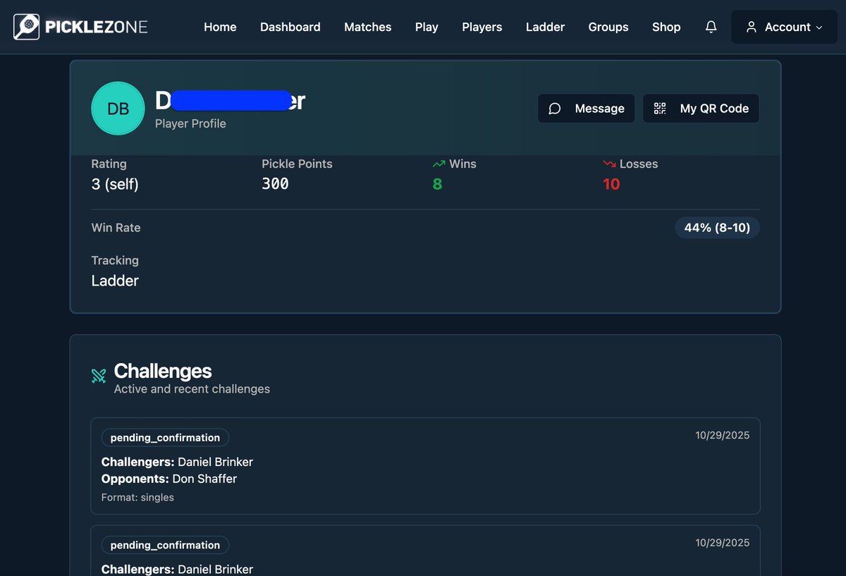 pickle_zone's tweet photo. In the new Picklezone app, you can create a player profile, find opponents by skill level, and view your match history.
Your progress is tracked automatically, so you can see how your game improves over time.
#Picklezone #Pickleball https://t.co/8PhDG8WInS