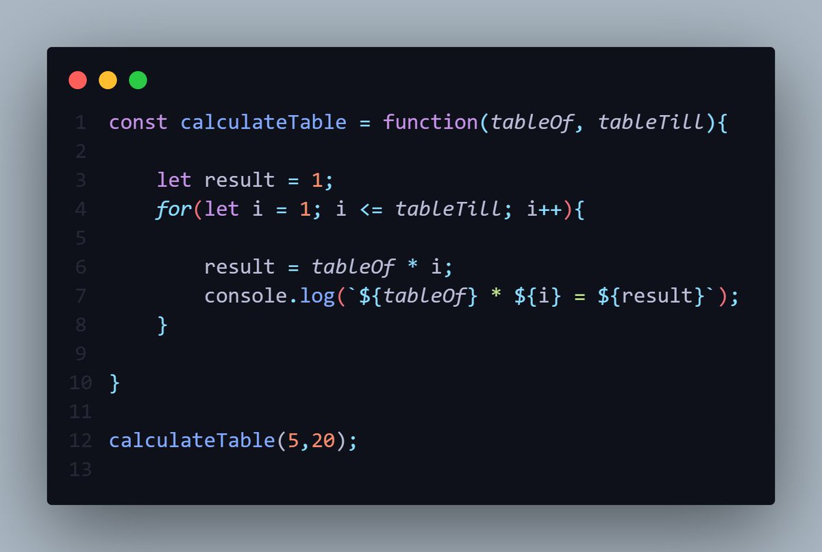 TechByteCodeX's tweet image. ๐ฅ Day 3 of my Coding Journey!
โ
 Calculated Prime Numbers
โ
 Generated a Multiplication Table
Every day a new concept, every line a new lesson! ๐
Leveling up my JavaScript skills and logic one step at a time ๐ช
#100DaysOfCode #JS #LogicBuilding #CodingJourney