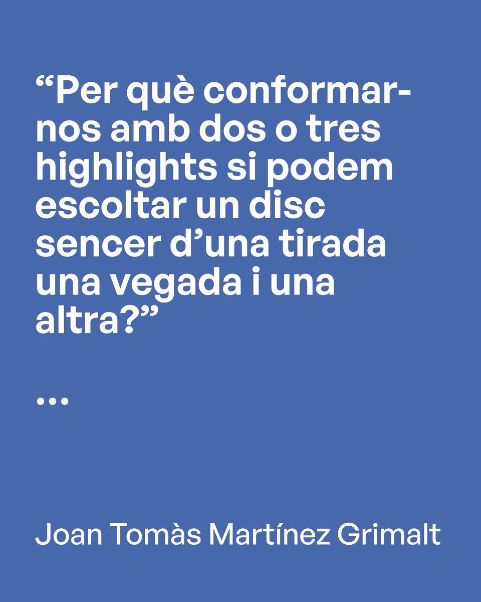 Una secció que fuig de la dictadura de la novetat per convidar-nos a escoltar en profunditat

🪽 S'endinsa en el tercer LP d'Anna Ferrer, un treball que “ha sabut descodificar el fons emocional i visceral de la tradició per reversionar-la i convertir-la en un material universal”