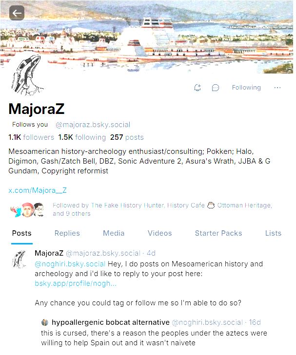 MexicaPodcast's tweet image. If what happened to @Majora__Z bothers you, consider OTHER networks. Majora is active on the sky app.

This is a symptom of larger issues on X.
