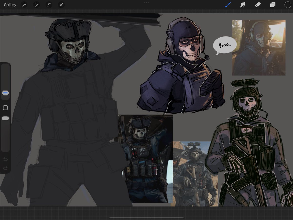 P_Kaeto's tweet photo. My pfp btw- an unfinished #ghost study/redraw, you can see where all the effort went 💀
#SimonRiley https://t.co/T4kPoPanDy