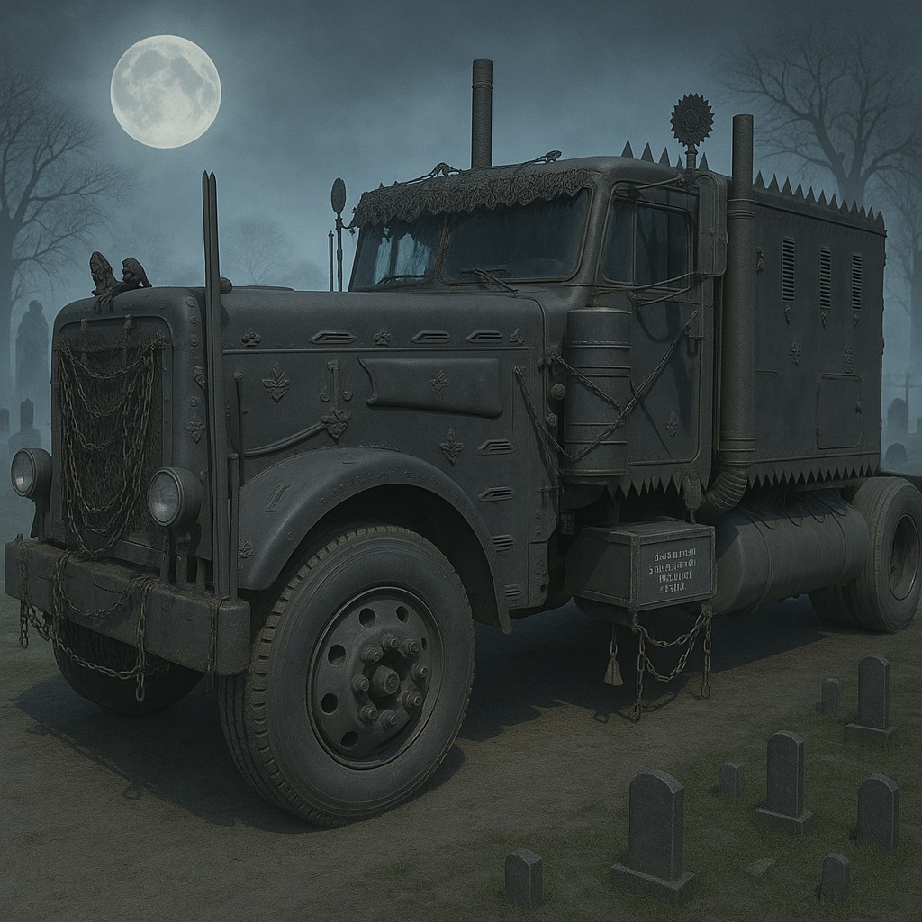 Question: Halloween weekend...you're on way to friends cabin, get a flat tire, no spare, no cell service....
You walk down the road to find help, stumble upon a cemetery with this truck parked there....
Are you knocking on the window to ask for a ride?
#Halloween2025