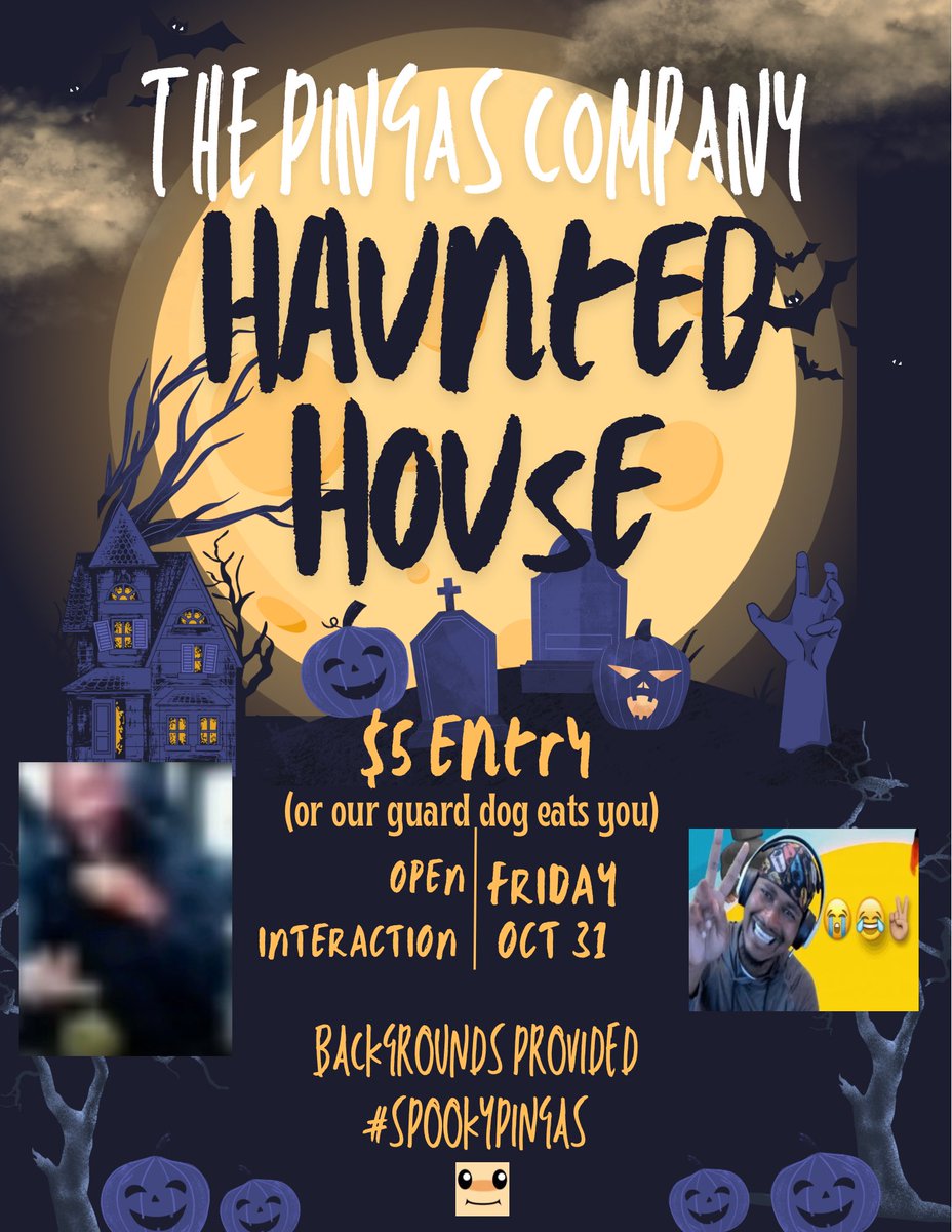 Pingascompany's tweet photo. #SpookyPingas

[OPEN EVENT] 

WE’RE HOSTING A HAUNTED HOUSE SO AWESOME SO COOL I KNOW!!

We turned our company building into a haunted house to enjoy tomorrow!
Bring a friend or 5, just make sure they have 5 dollars! https://t.co/qPdItu4Zqq