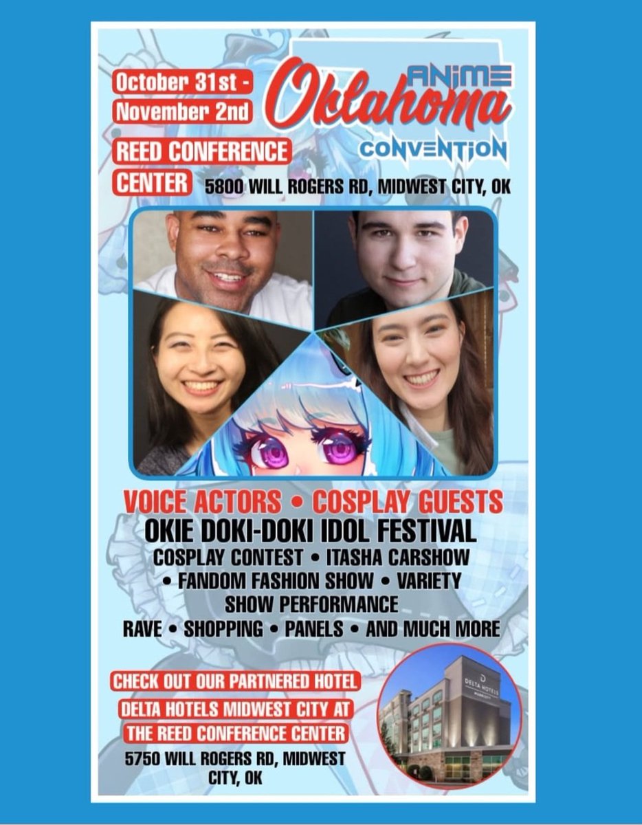 Excited to be at Anime Oklahoma this weekend! 🧡✨️

Tomorrow, I'll have Halloween candy at my table and be wearing my Suirei cosplay 🎃