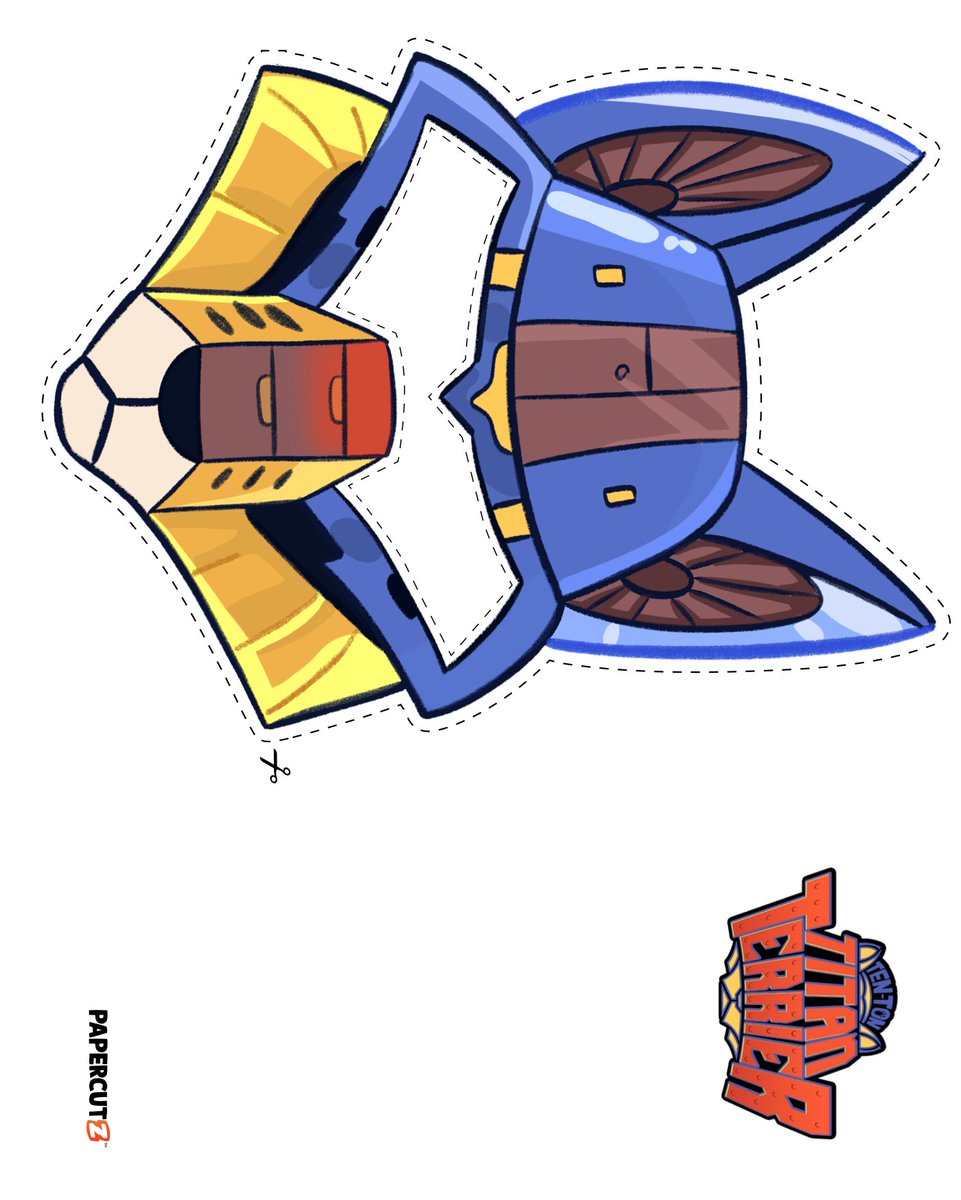 Need a last-minute Halloween costume? Don't miss this fun mask for TEN-TON TITAN TERRIER from me, Ornella Greco and @Papercutz — the mask is free to download and print online! papercutz.com/materials/