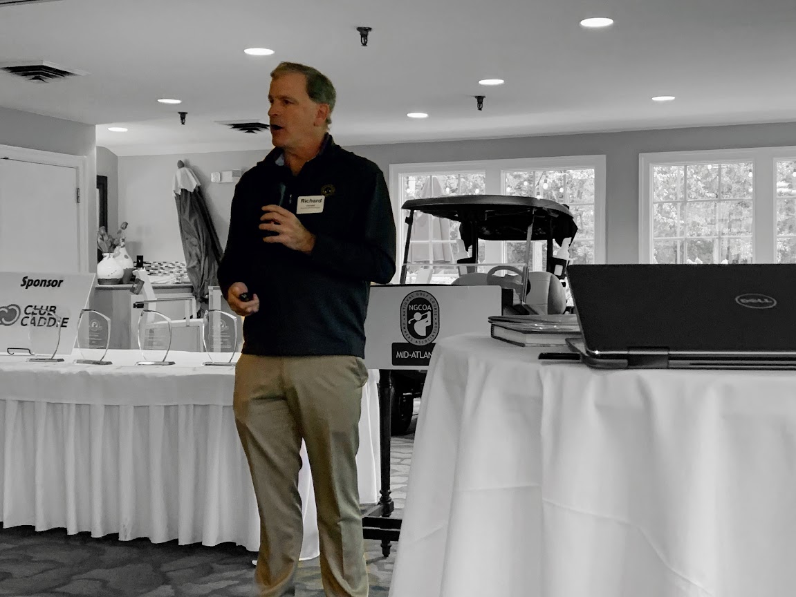 A hearty thank you to everyone who attended the Mid-Atlantic GCOA Annual Meeting.  I enjoyed presenting The Principle of Trends. I want to thank Mike Hatch and the Staff of Brandermill Country Club as well as David Norman, Tray Eastham, and Tyler Eastham for their work as well.